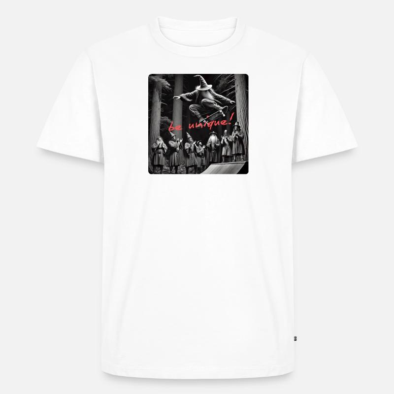 crazy wizard skateboard - Männer Premium Bio T-Shirt - Weiß