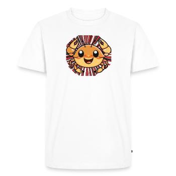 Crab Scallop - Men's Premium Organic T-Shirt - white - Front - Nico (187cm)