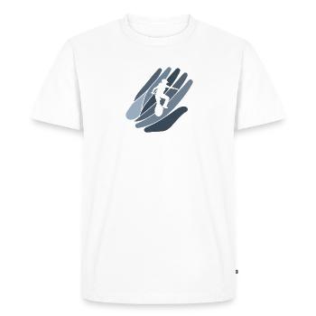 Monocycle à roues hautes - T-shirt Premium bio Homme - blanc - Devant - Nico (187cm)