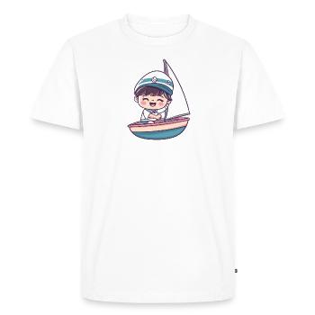 Voilier Voilier Voilier - T-shirt Premium bio Homme - blanc - Devant - Nico (187cm)