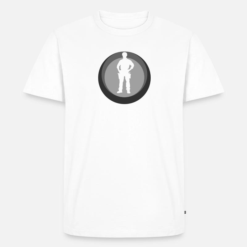 Klempner Klampferer Spengler - Männer Premium Bio T-Shirt - Weiß