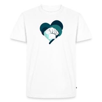 Chef cuisinier - T-shirt Premium bio Homme - blanc - Devant - Nico (187cm)