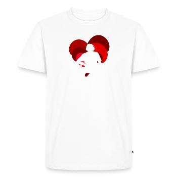 DJ House Techno - Men's Premium Organic T-Shirt - white - Front - Nico (187cm)