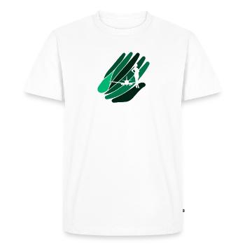 Hôtesse de l’air Hôtesse de l’air - T-shirt Premium bio Homme - blanc - Devant - Nico (187cm)