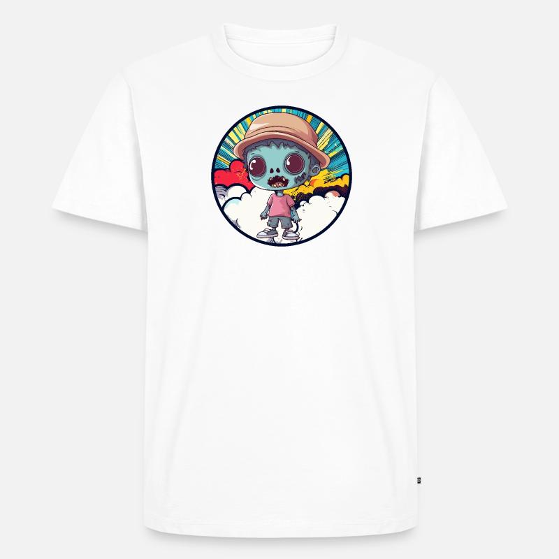 Zombie Jäger Undead - Männer Premium Bio T-Shirt - Weiß