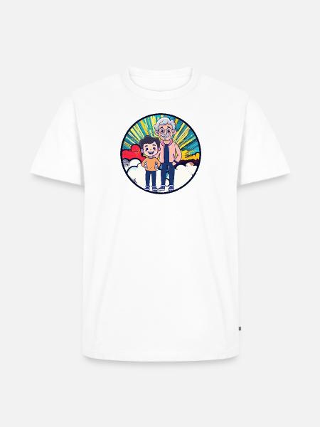 Opa Großvater - Männer Premium Bio T-Shirt - Weiß