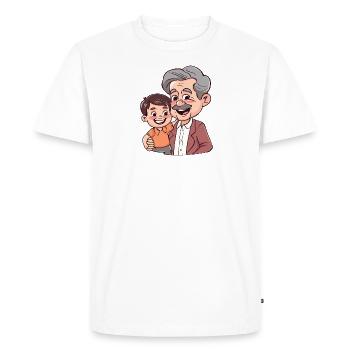 Papy Grands-parents - T-shirt Premium bio Homme - blanc - Devant - Nico (187cm)