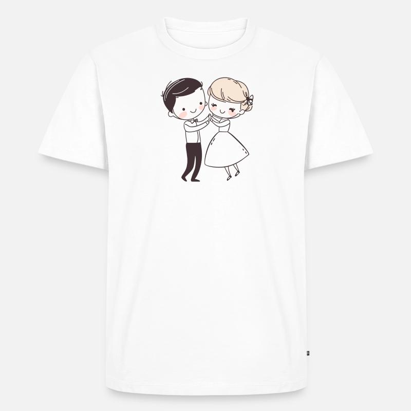 Tanzen Walzer - Männer Premium Bio T-Shirt - Weiß
