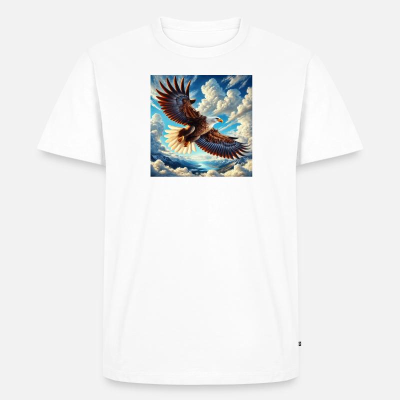 Majestic Eagle - Männer Premium Bio T-Shirt - Weiß