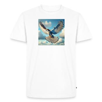 Faucon - T-shirt Premium bio Homme - blanc - Devant - Nico (187cm)