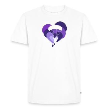 Parachutisme Sports extrêmes Air - T-shirt Premium bio Homme - blanc - Devant - Nico (187cm)