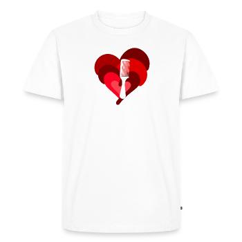 Coupe de cheveux de coiffeur - T-shirt Premium bio Homme - blanc - Devant - Nico (187cm)
