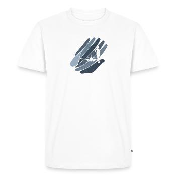 hôtesse de l’air hôtesse de l’air - T-shirt Premium bio Homme - blanc - Devant - Nico (187cm)