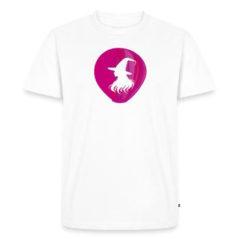 Malédiction du balai de sorcière - T-shirt Premium bio Homme - blanc - Devant - Nico (187cm)