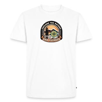 And goodbye camping fever - Men's Premium Organic T-Shirt - white - Front - Nico (187cm)