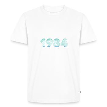 Cold 1984 - Men's Premium Organic T-Shirt - white - Front - Nico (187cm)