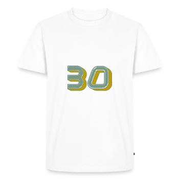 30 - Men's Premium Organic T-Shirt - white - Front - Nico (187cm)