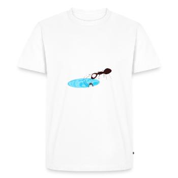 Fourmi - T-shirt Premium bio Homme - blanc - Devant - Nico (187cm)