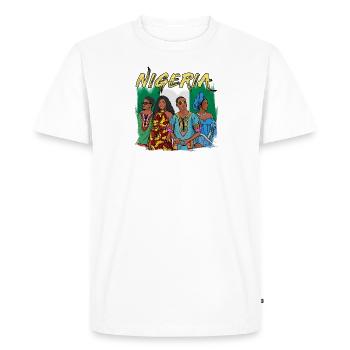 Nigeria Nigerian Africa Flag Pride I Gift - Men's Premium Organic T-Shirt - white - Front - Nico (187cm)