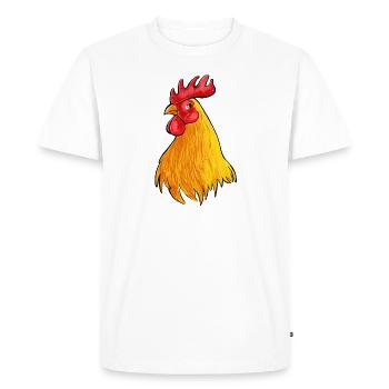 Stop Clucking - Men's Premium Organic T-Shirt - white - Front - Nico (187cm)