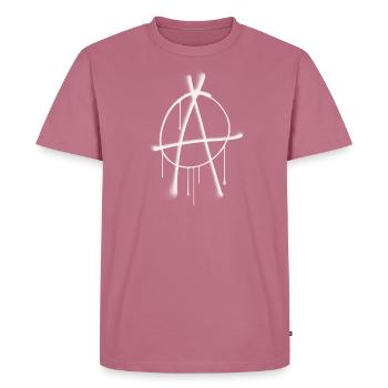 Anarchie - T-shirt Premium bio Homme - mauve - Devant - Nico (187cm)