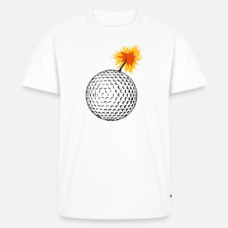 golfbombe - Männer Premium Bio T-Shirt - Weiß
