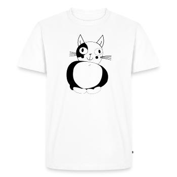 Cat - cat - Men's Premium Organic T-Shirt - white - Front - Nico (187cm)