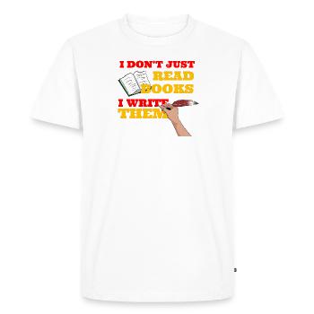 Poète Poésie Poète Poésie I Don - T-shirt Premium bio Homme - blanc - Devant - Nico (187cm)