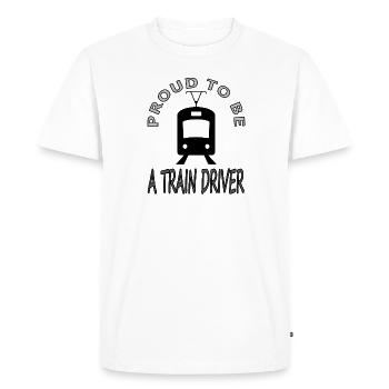 Train Driver, Train Driver, Railway Station, Gift Idea - Men's Premium Organic T-Shirt - white - Front - Nico (187cm)