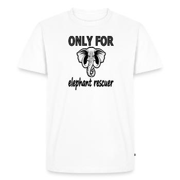 Seulement pour les amoureux des éléphants Idée cadeau éléphant - T-shirt Premium bio Homme - blanc - Devant - Nico (187cm)