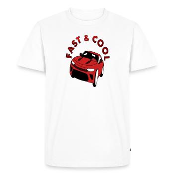 Idée cadeau de voiture de course rapide et cool pour voiture de sport - T-shirt Premium bio Homme - blanc - Devant - Nico (187cm)