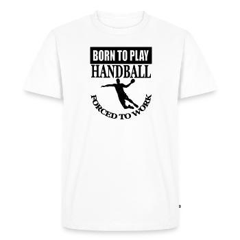Playing Handball Handball Ball Sports Gift Idea - Men's Premium Organic T-Shirt - white - Front - Nico (187cm)