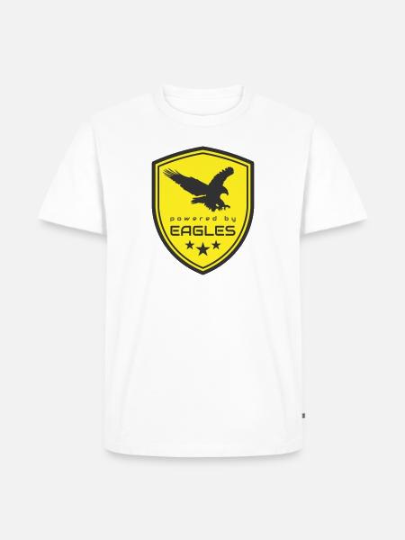 POWERED BY EAGLES - Men's Premium Organic T-Shirt - white
