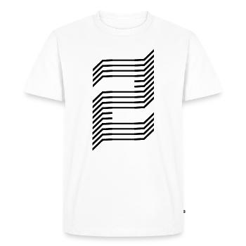 Unique number 2 - Men's Premium Organic T-Shirt - white - Front - Nico (187cm)