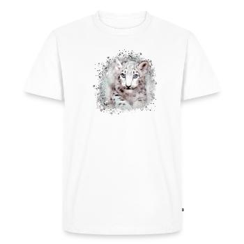 tigerbaby,tiger,blue,graffiti,painting - Men's Premium Organic T-Shirt - white - Front - Nico (187cm)