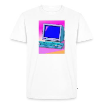 Conception d’ordinateur propre des années 90 - AI Art - T-shirt Premium bio Homme - blanc - Devant - Nico (187cm)