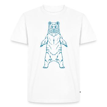 brown bear - Men's Premium Organic T-Shirt - white - Front - Nico (187cm)