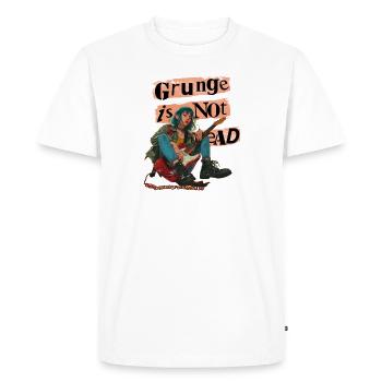 Grunge NOT Dead 01 - Men's Premium Organic T-Shirt - white - Front - Nico (187cm)