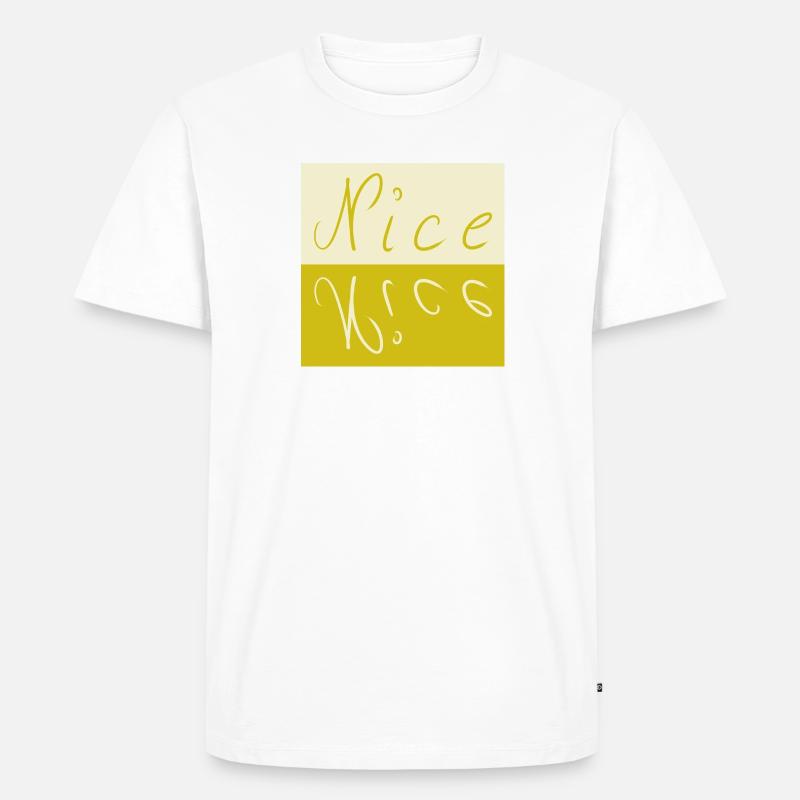 Nice - Männer Premium Bio T-Shirt - Weiß