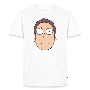 Rick Et Morty Tête de Jerry - T-shirt Premium bio Homme - blanc - Devant - Nico (187cm)