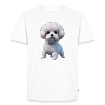 Bichon Frise Chien - Bichon Frise - T-shirt Premium bio Homme - blanc - Devant - Nico (187cm)