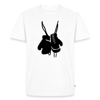 gants de boxe - T-shirt Premium bio Homme - blanc - Devant - Nico (187cm)