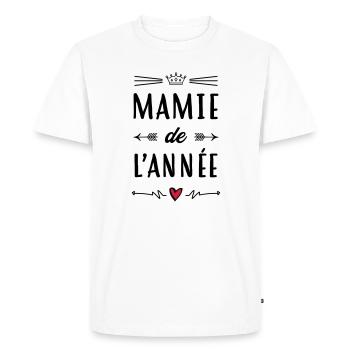 Mamie Mamy Grand-Mère Grand Mere Grands Parents - Men's Premium Organic T-Shirt - white - Front - Nico (187cm)