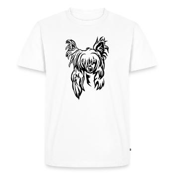 Tête à crête chinoise - T-shirt Premium bio Homme - blanc - Devant - Nico (187cm)