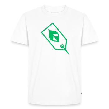 weareco label - T-shirt Premium bio Homme - blanc - Devant - Nico (187cm)
