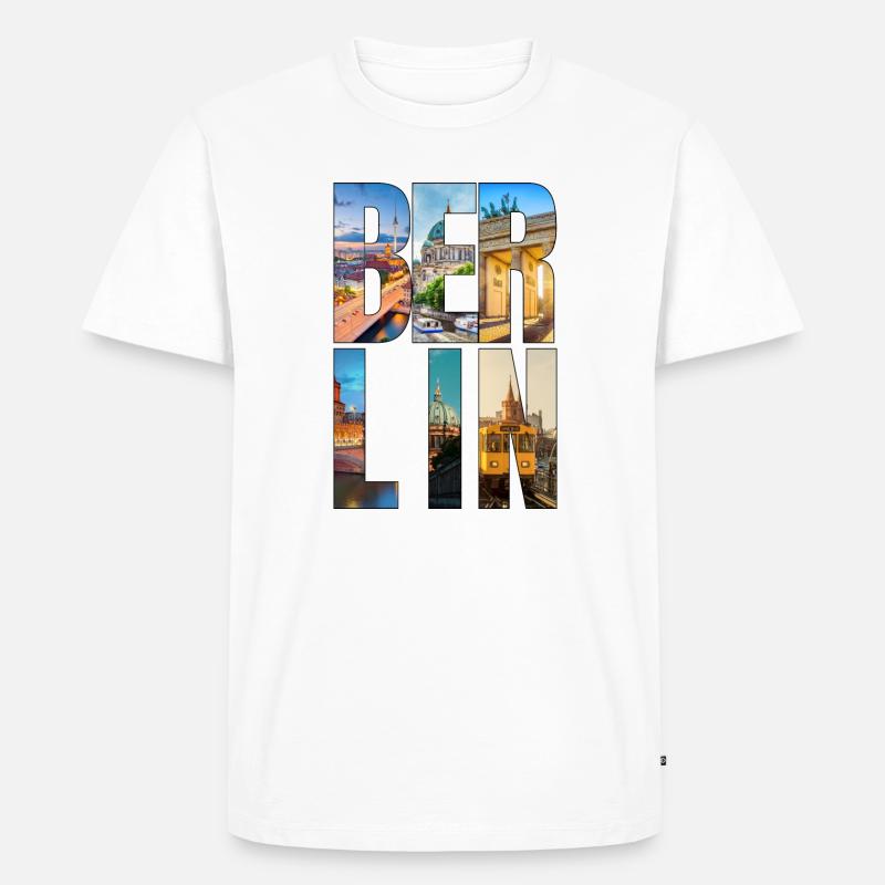 Berliner Stadthochschule - Männer Premium Bio T-Shirt - Weiß