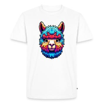 Alpaga - T-shirt Premium bio Homme - blanc - Devant - Nico (187cm)