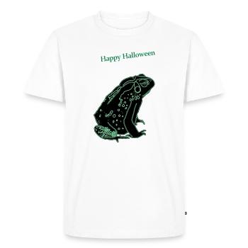 Crapaud d’Halloween - T-shirt Premium bio Homme - blanc - Devant - Nico (187cm)