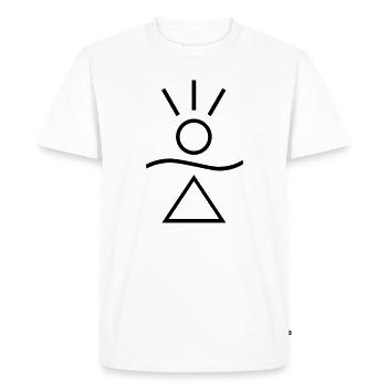 Honnaua - L’amulette du bonheur - T-shirt Premium bio Homme - blanc - Devant - Nico (187cm)