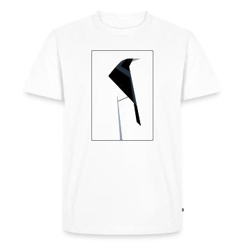 Silhouette abstraite d’Ibis - T-shirt Premium bio Homme - blanc - Devant - Nico (187cm)